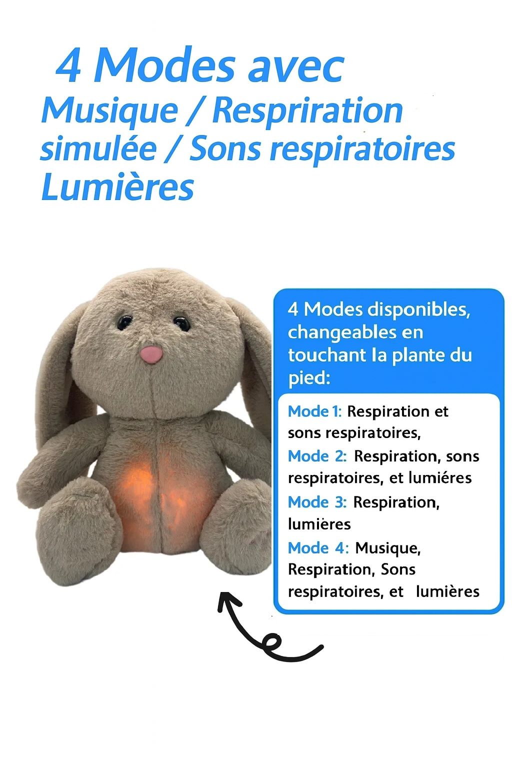 Lapin Peluche Veilleuse