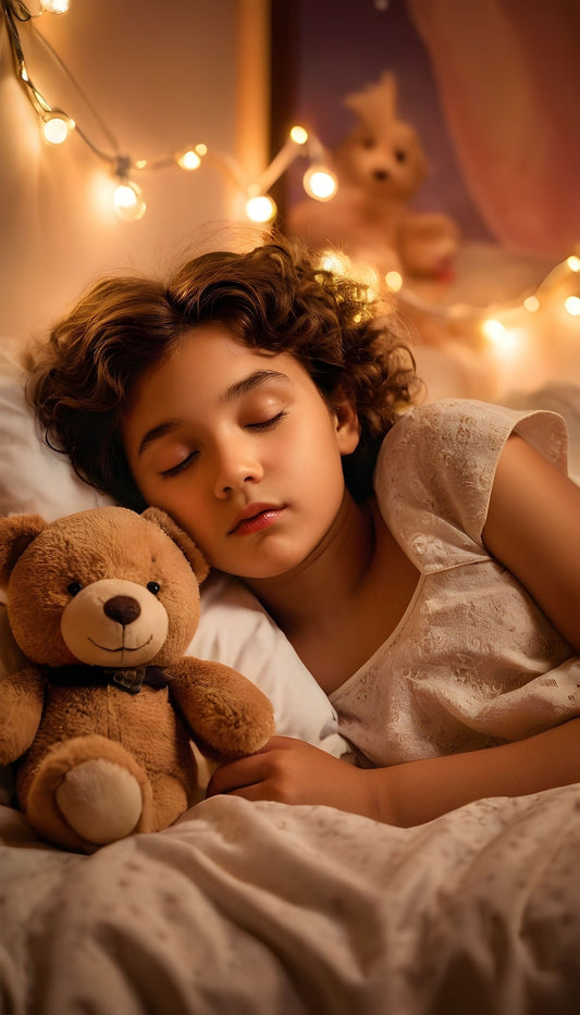 bebe endormi peluche veilleuse nuit paisible 